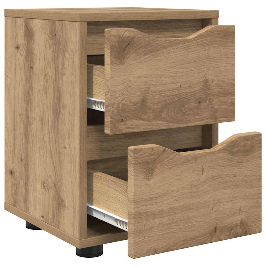 Nachtkastjes 2 pcs Artisan Eiken 30,5 x 30 x 43 cm Bewerkt hout