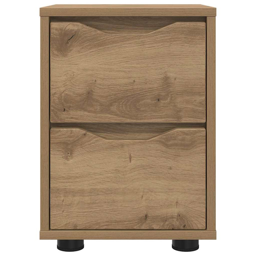 Nachtkastjes 2 pcs Artisan Eiken 30,5 x 30 x 43 cm Bewerkt hout