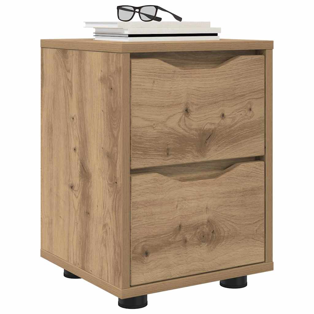 Nachtkastjes 2 pcs Artisan Eiken 30,5 x 30 x 43 cm Bewerkt hout
