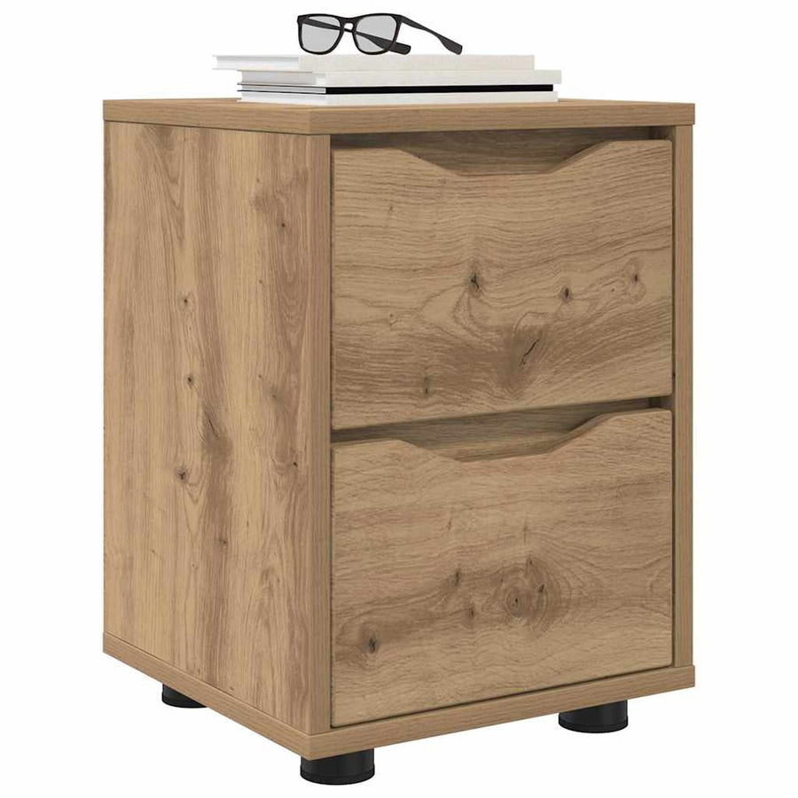 Nachtkastjes 2 pcs Artisan Eiken 30,5 x 30 x 43 cm Bewerkt hout