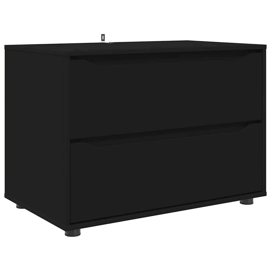 Opbergkast Zwart 80 x 48 x 57 cm Bewerkt hout