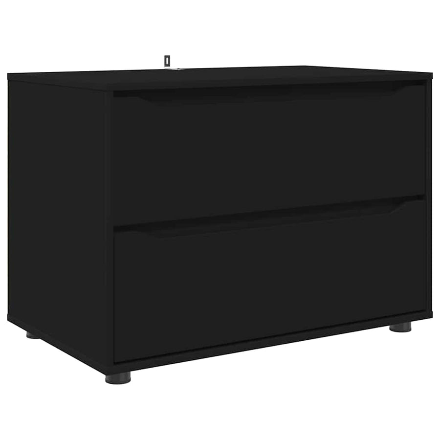 Opbergkast Zwart 80 x 48 x 57 cm Bewerkt hout