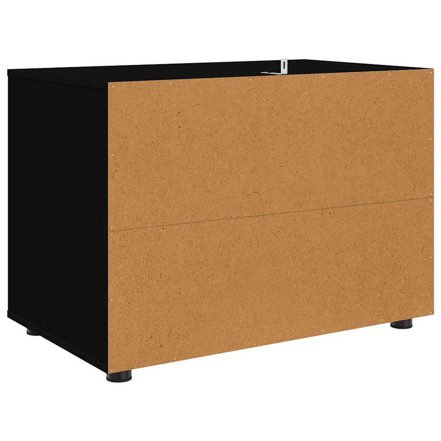Opbergkast Zwart 80 x 48 x 57 cm Bewerkt hout