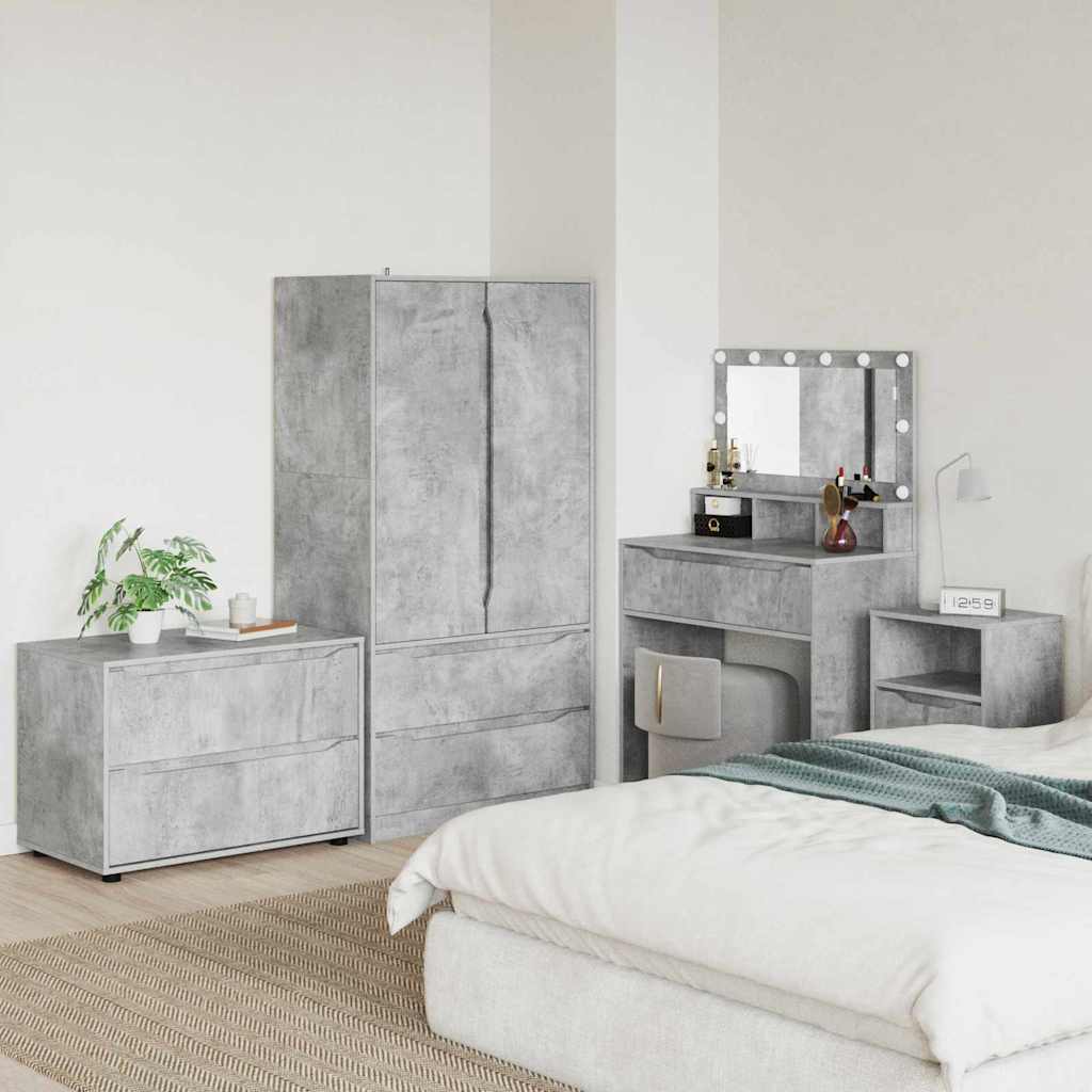 Opbergkast Beton Grijs 80 x 48 x 57 cm Bewerkt hout