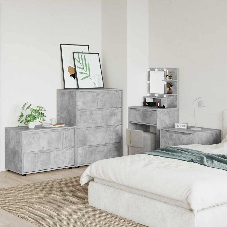 Opbergkast Beton Grijs 80 x 48 x 57 cm Bewerkt hout