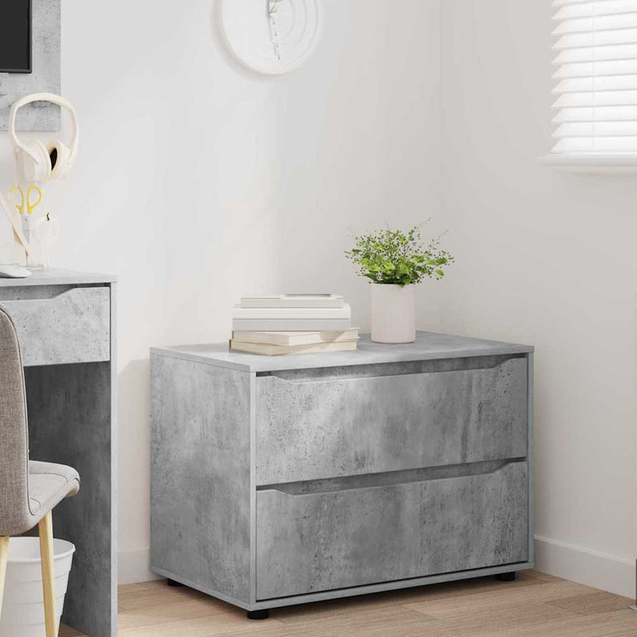Opbergkast Beton Grijs 80 x 48 x 57 cm Bewerkt hout