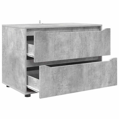 Opbergkast Beton Grijs 80 x 48 x 57 cm Bewerkt hout