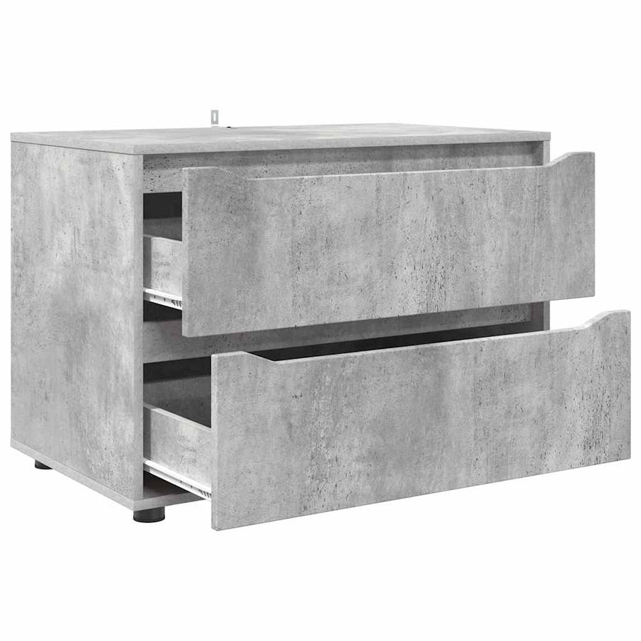Opbergkast Beton Grijs 80 x 48 x 57 cm Bewerkt hout