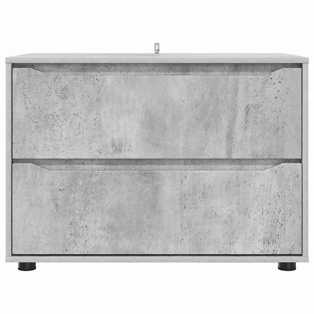Opbergkast Beton Grijs 80 x 48 x 57 cm Bewerkt hout