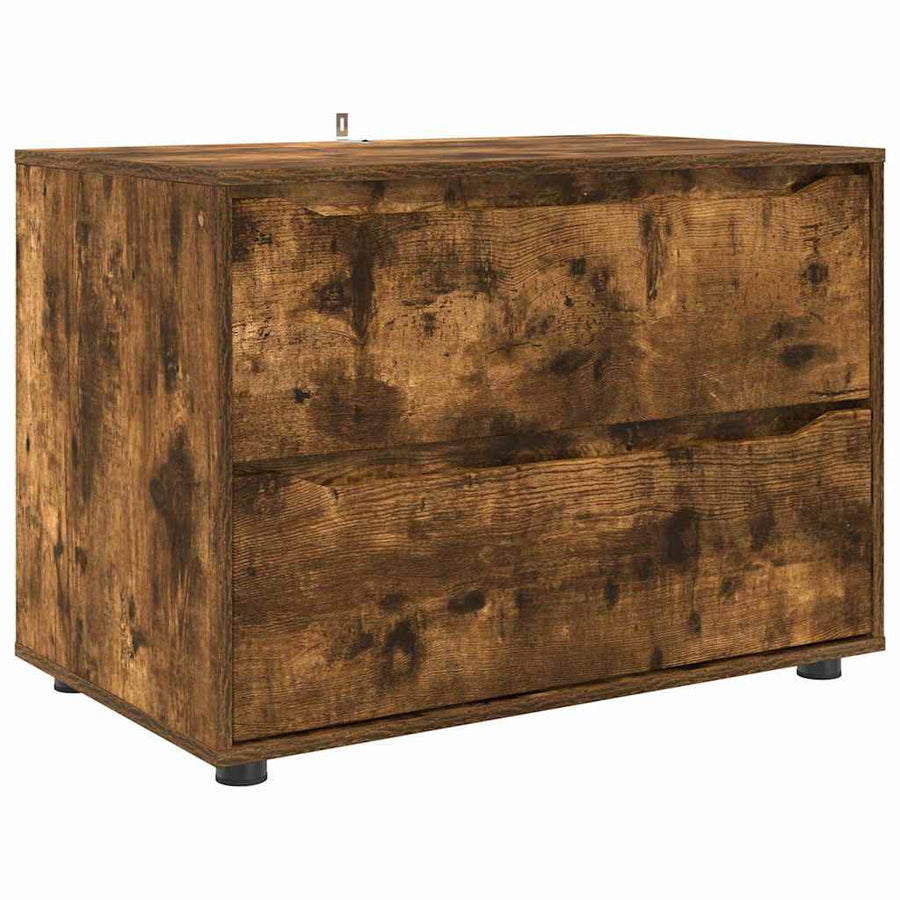 Opbergkast Gerookt eiken 80 x 48 x 57 cm Bewerkt hout