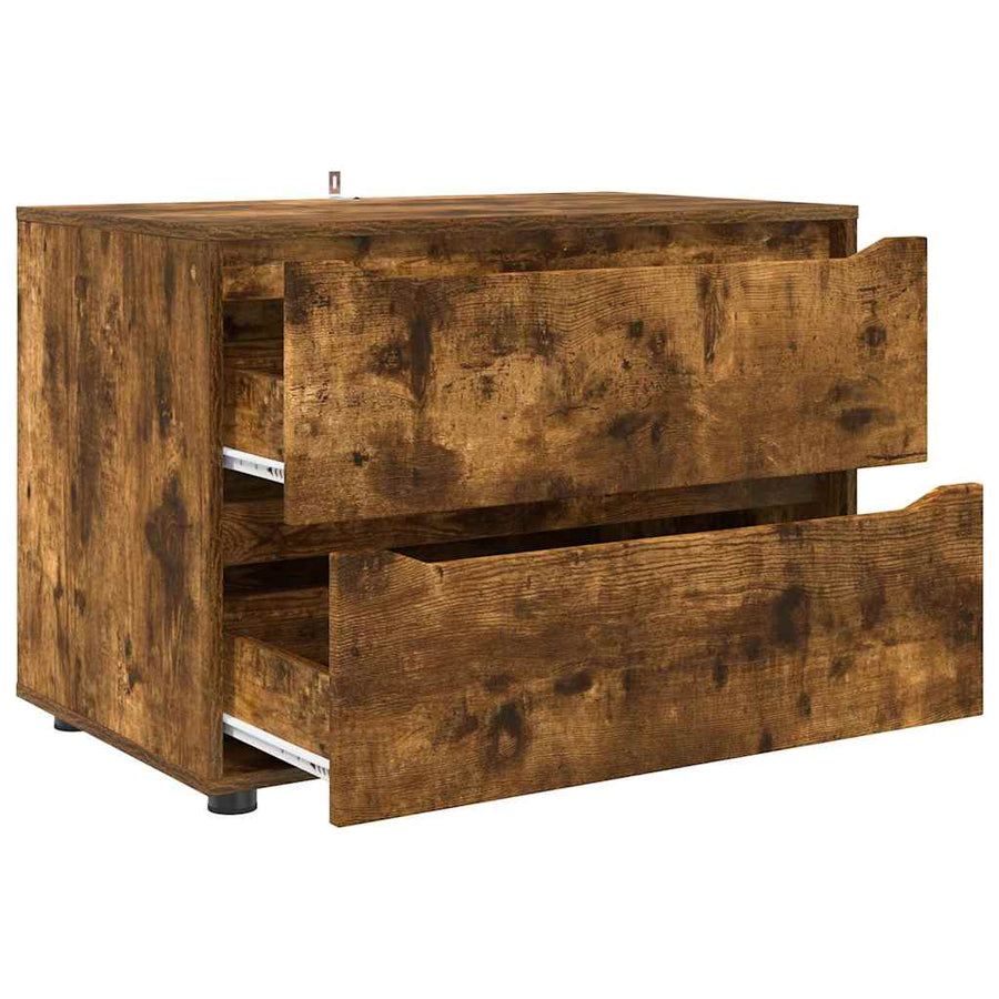Opbergkast Gerookt eiken 80 x 48 x 57 cm Bewerkt hout