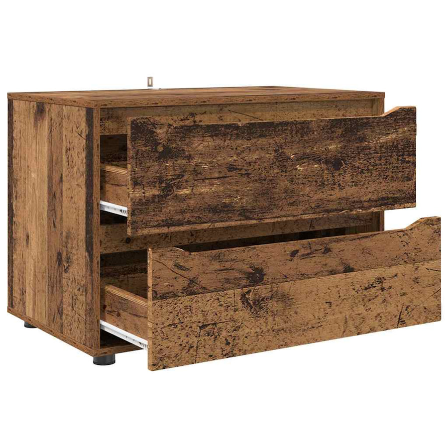 Opbergkast Oud Hout 80 x 48 x 57 cm Bewerkt hout