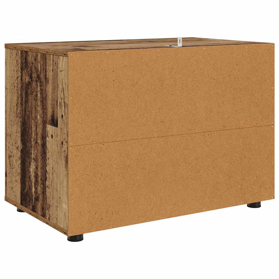 Opbergkast Oud Hout 80 x 48 x 57 cm Bewerkt hout
