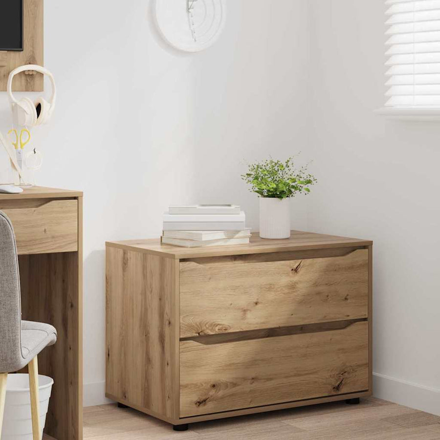Opbergkast Artisan Eiken 80 x 48 x 57 cm Bewerkt hout