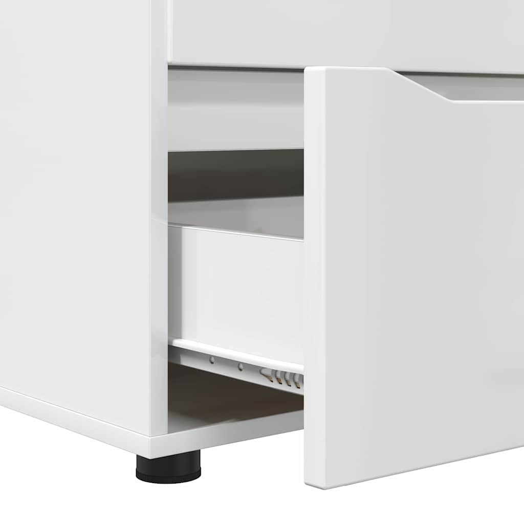 Opbergkast Hoogglans wit 60 x 48 x 57 cm Bewerkt hout