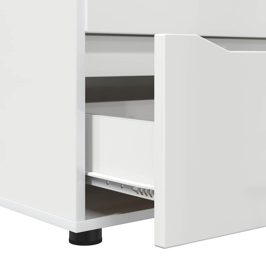 Opbergkast Hoogglans wit 60 x 48 x 57 cm Bewerkt hout