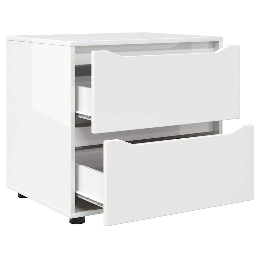 Opbergkast Hoogglans wit 60 x 48 x 57 cm Bewerkt hout