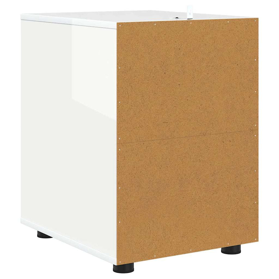 Opbergkast Hoogglans wit 40 x 48 x 57 cm Bewerkt hout