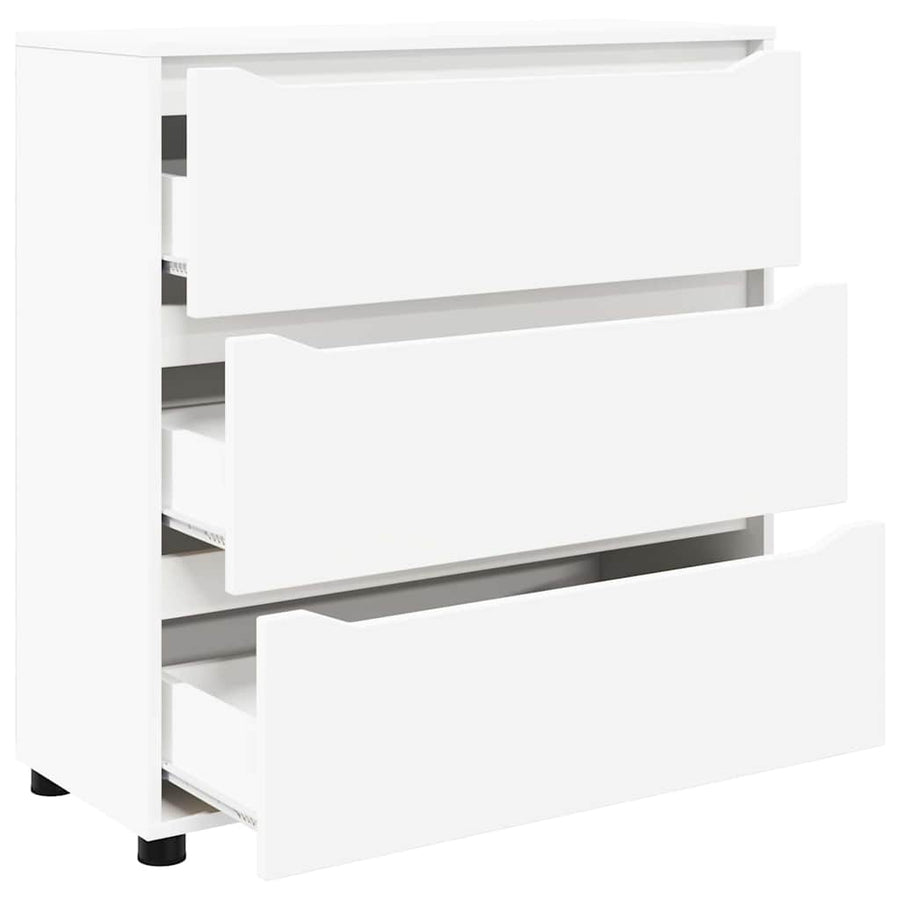 Opbergkast Wit 80 x 31 x 81 cm Bewerkt hout