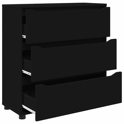 Opbergkast Zwart 80 x 31 x 81 cm Bewerkt hout
