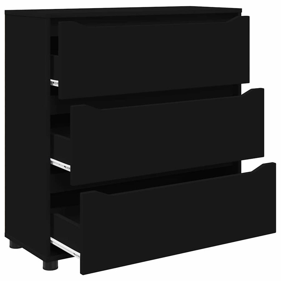 Opbergkast Zwart 80 x 31 x 81 cm Bewerkt hout