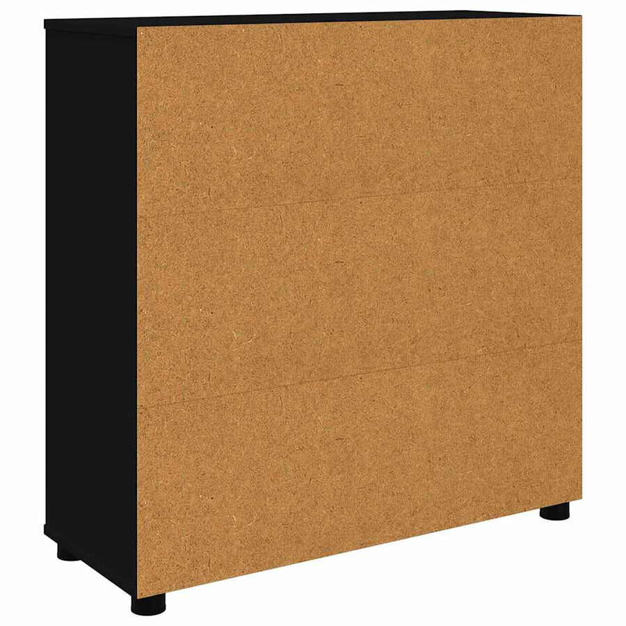 Opbergkast Zwart 80 x 31 x 81 cm Bewerkt hout