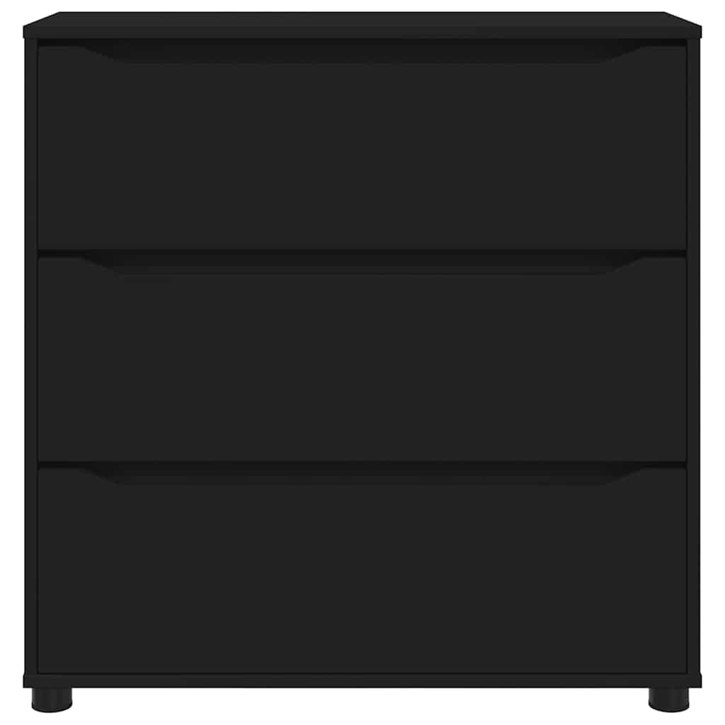 Opbergkast Zwart 80 x 31 x 81 cm Bewerkt hout