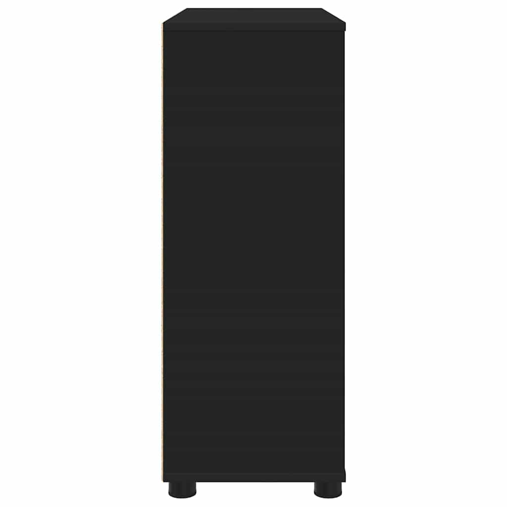 Opbergkast Zwart 80 x 31 x 81 cm Bewerkt hout