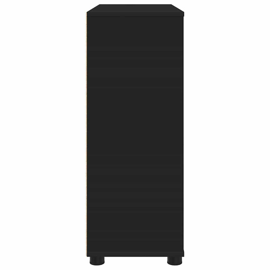 Opbergkast Zwart 80 x 31 x 81 cm Bewerkt hout