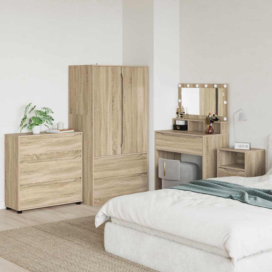 Opbergkast Sonoma Eiken 80 x 31 x 81 cm Bewerkt hout