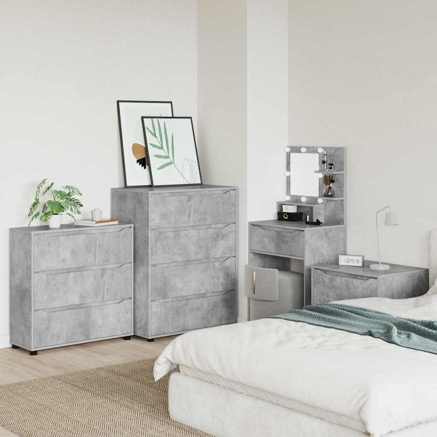 Opbergkast Beton Grijs 80 x 31 x 81 cm Bewerkt hout