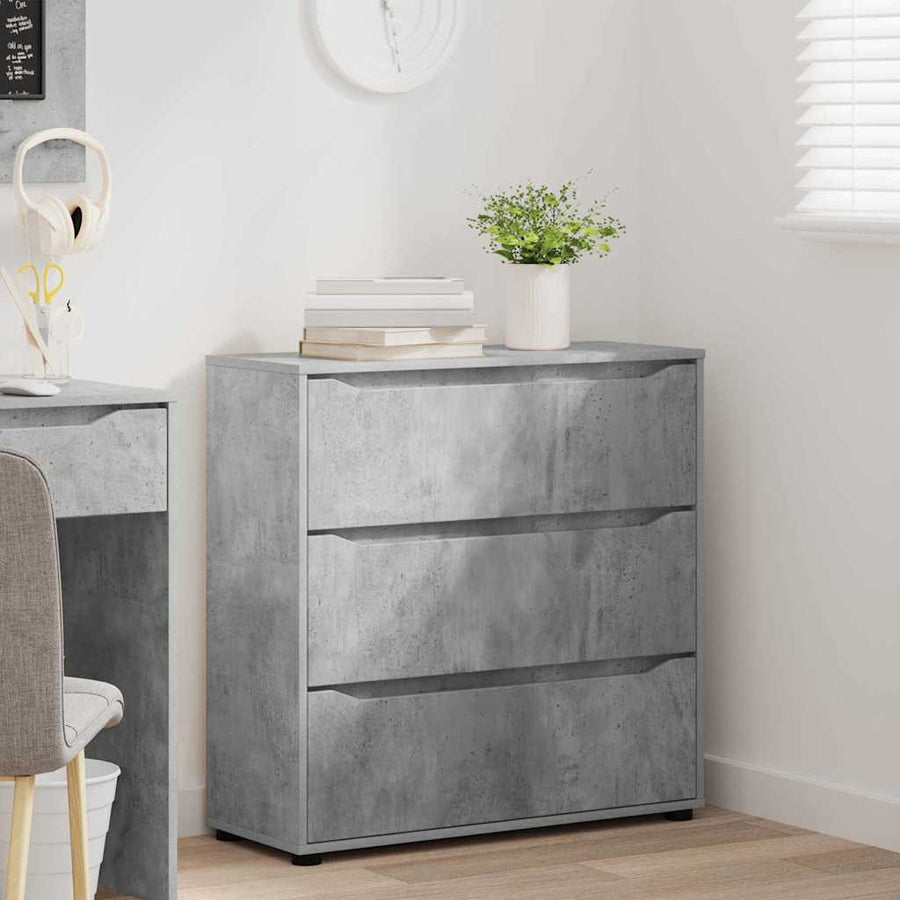 Opbergkast Beton Grijs 80 x 31 x 81 cm Bewerkt hout