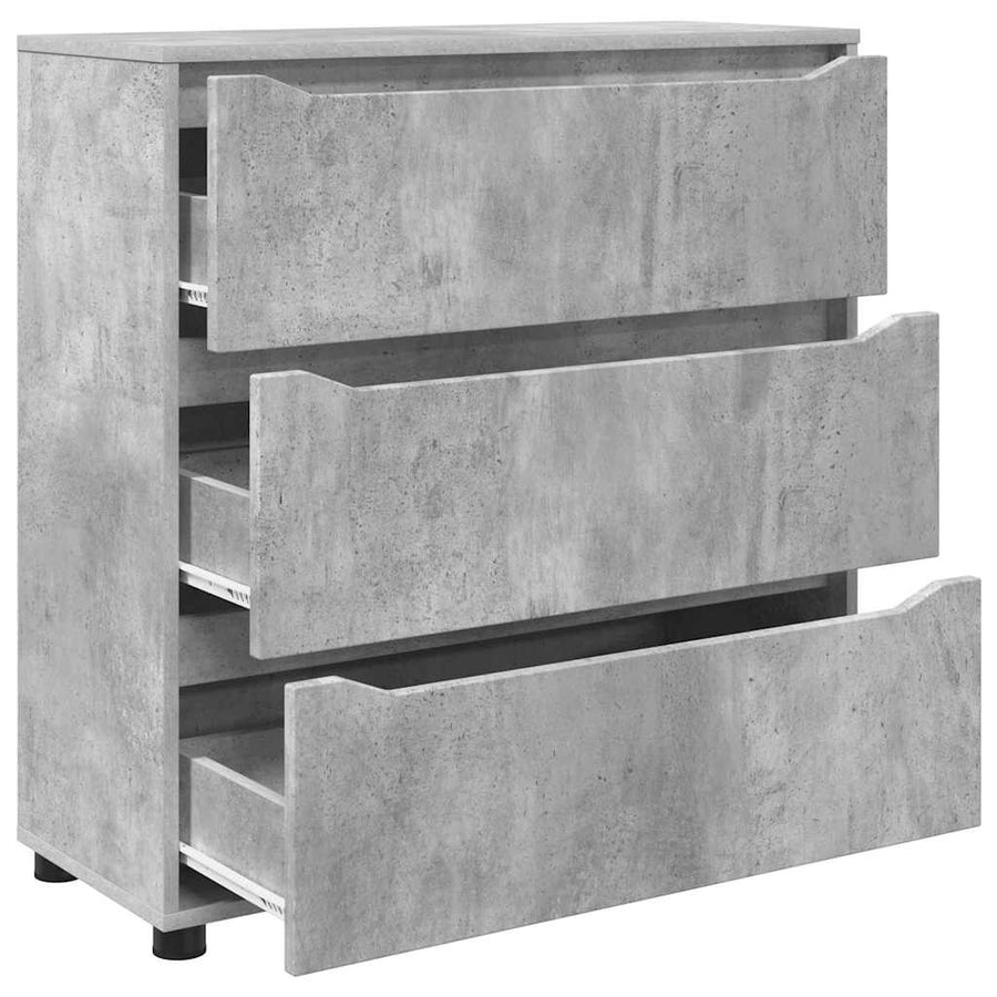 Opbergkast Beton Grijs 80 x 31 x 81 cm Bewerkt hout