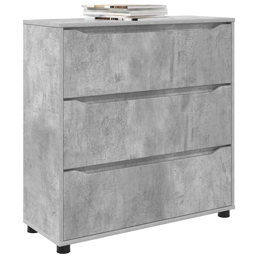Opbergkast Beton Grijs 80 x 31 x 81 cm Bewerkt hout