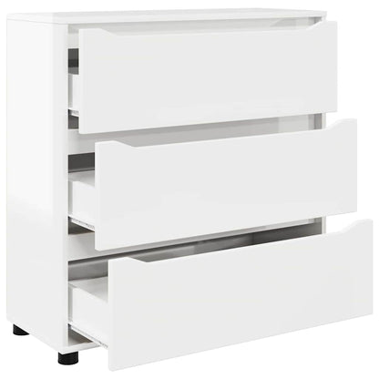 Opbergkast Hoogglans wit 80 x 31 x 81 cm Bewerkt hout