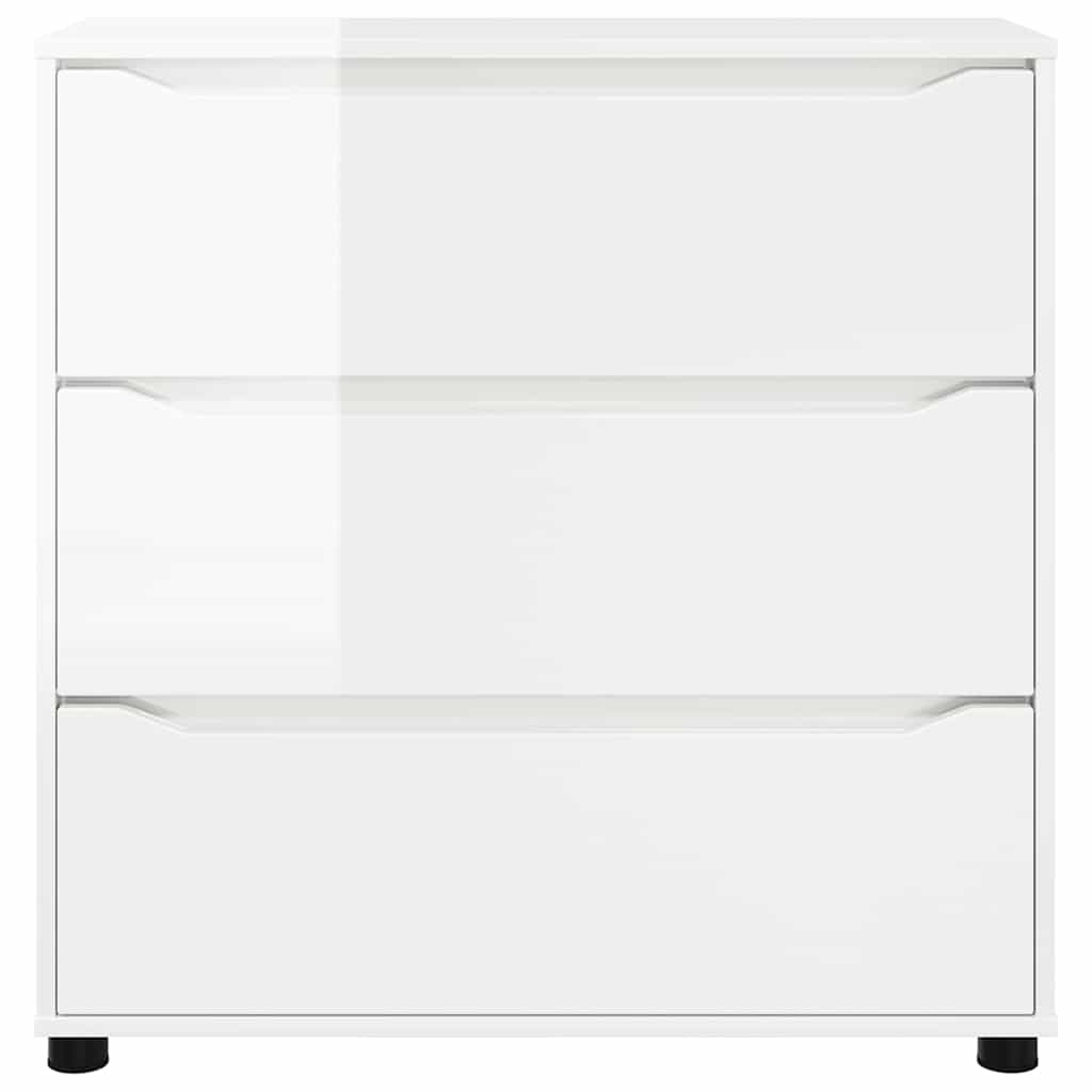 Opbergkast Hoogglans wit 80 x 31 x 81 cm Bewerkt hout