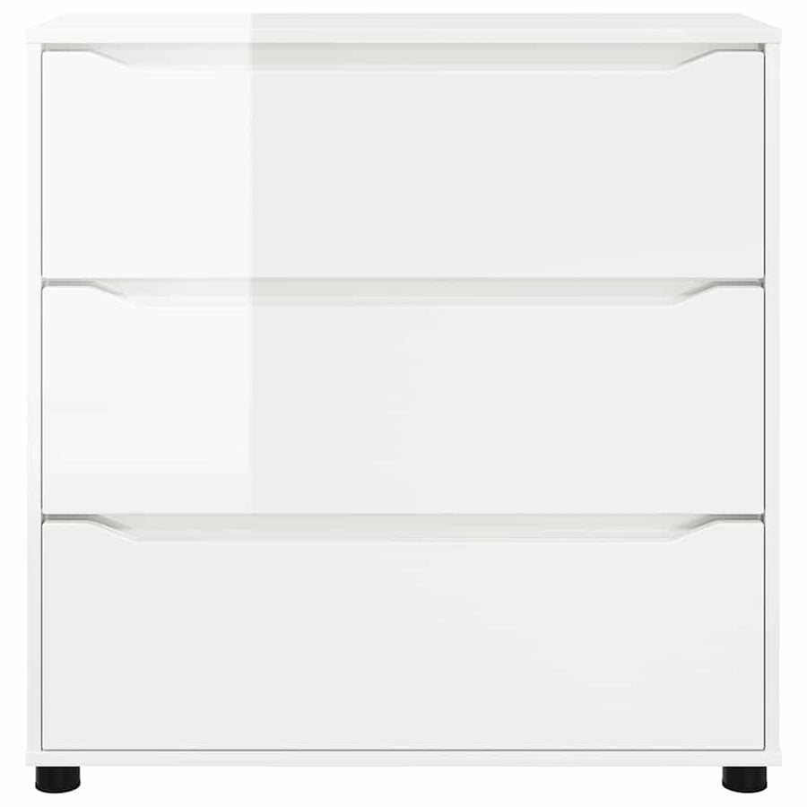 Opbergkast Hoogglans wit 80 x 31 x 81 cm Bewerkt hout