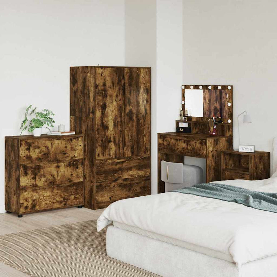 Opbergkast Gerookt eiken 80 x 31 x 81 cm Bewerkt hout