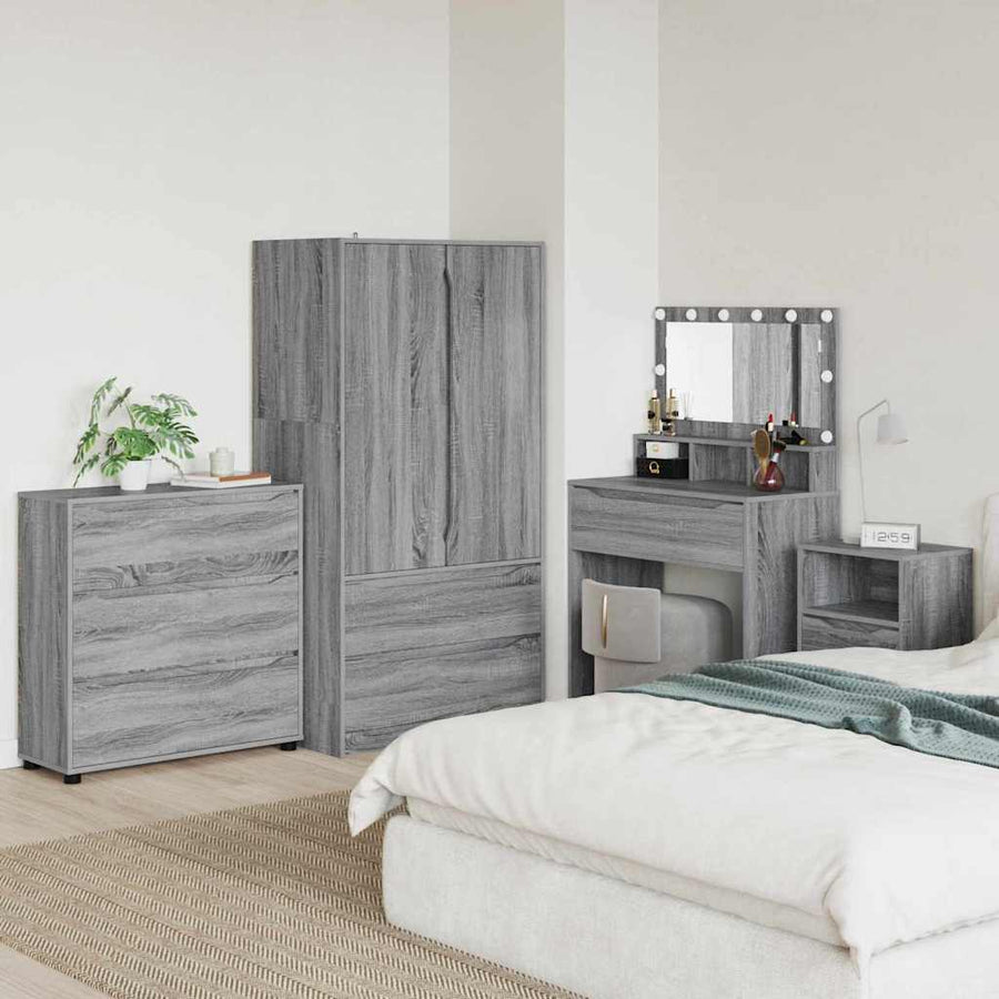 Opbergkast Grijs Sonoma 80 x 31 x 81 cm Bewerkt hout