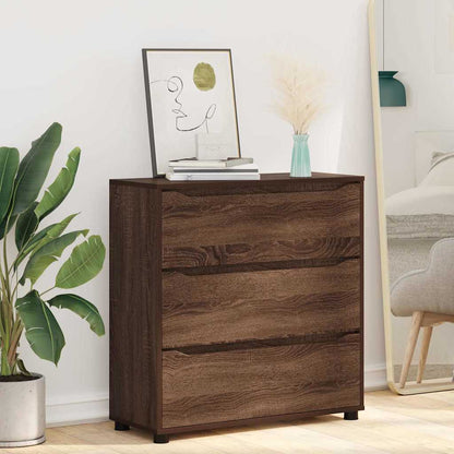 Opbergkast Bruin Eiken 80 x 31 x 81 cm Bewerkt hout
