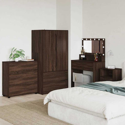 Opbergkast Bruin Eiken 80 x 31 x 81 cm Bewerkt hout