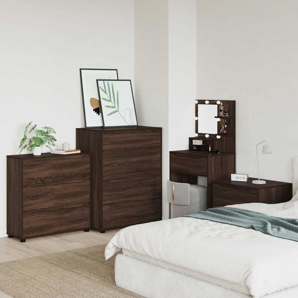 Opbergkast Bruin Eiken 80 x 31 x 81 cm Bewerkt hout