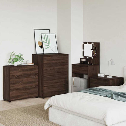 Opbergkast Bruin Eiken 80 x 31 x 81 cm Bewerkt hout