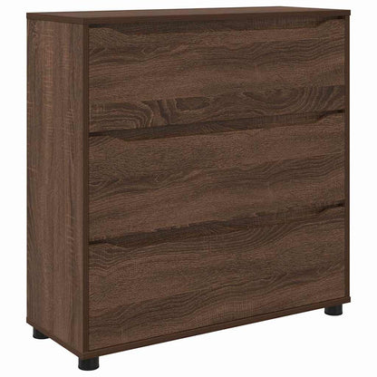 Opbergkast Bruin Eiken 80 x 31 x 81 cm Bewerkt hout