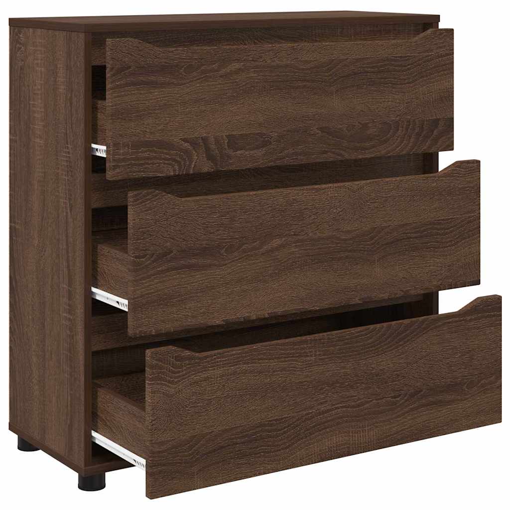 Opbergkast Bruin Eiken 80 x 31 x 81 cm Bewerkt hout