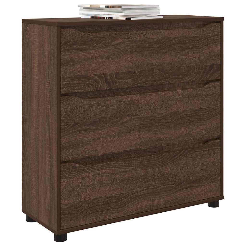 Opbergkast Bruin Eiken 80 x 31 x 81 cm Bewerkt hout