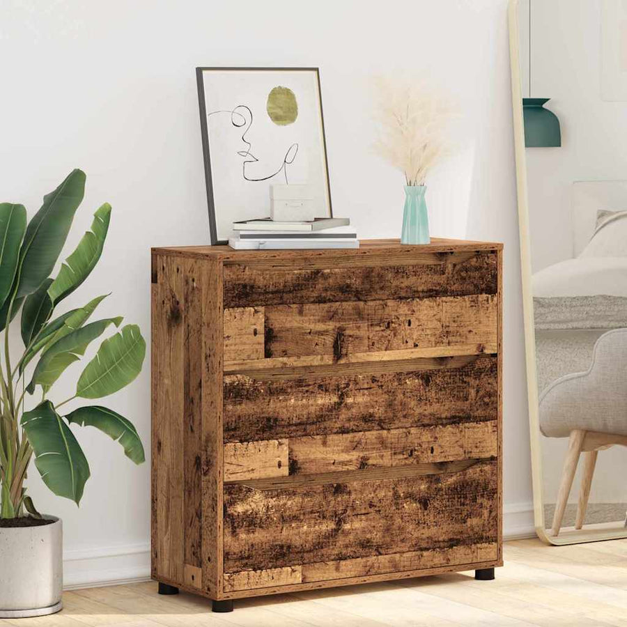 Opbergkast Oud Hout 80 x 31 x 81 cm Bewerkt hout
