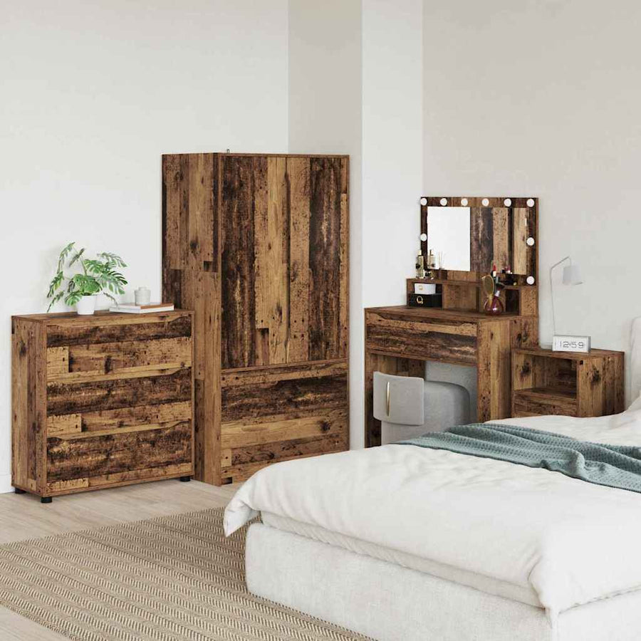 Opbergkast Oud Hout 80 x 31 x 81 cm Bewerkt hout