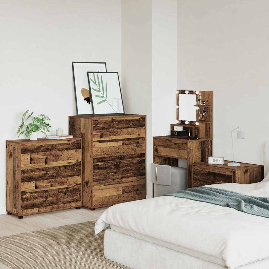 Opbergkast Oud Hout 80 x 31 x 81 cm Bewerkt hout