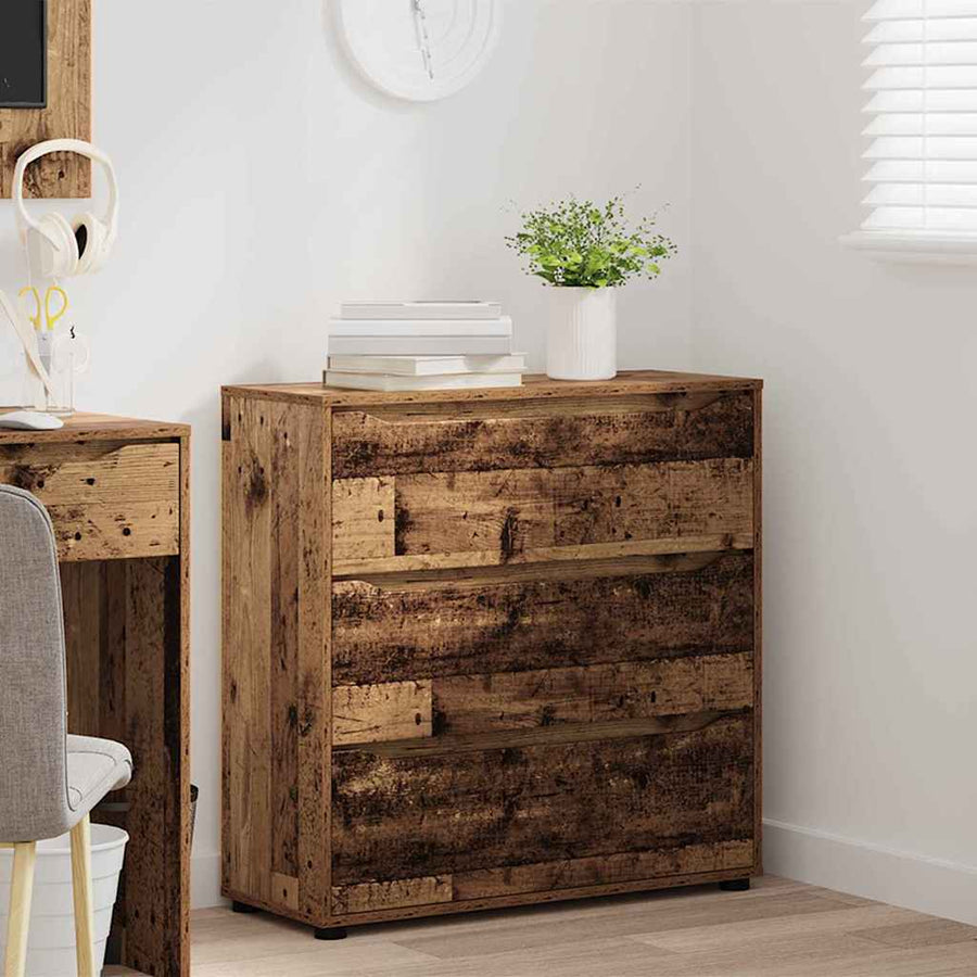 Opbergkast Oud Hout 80 x 31 x 81 cm Bewerkt hout